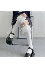 Kawaii Layered Bow Stockings