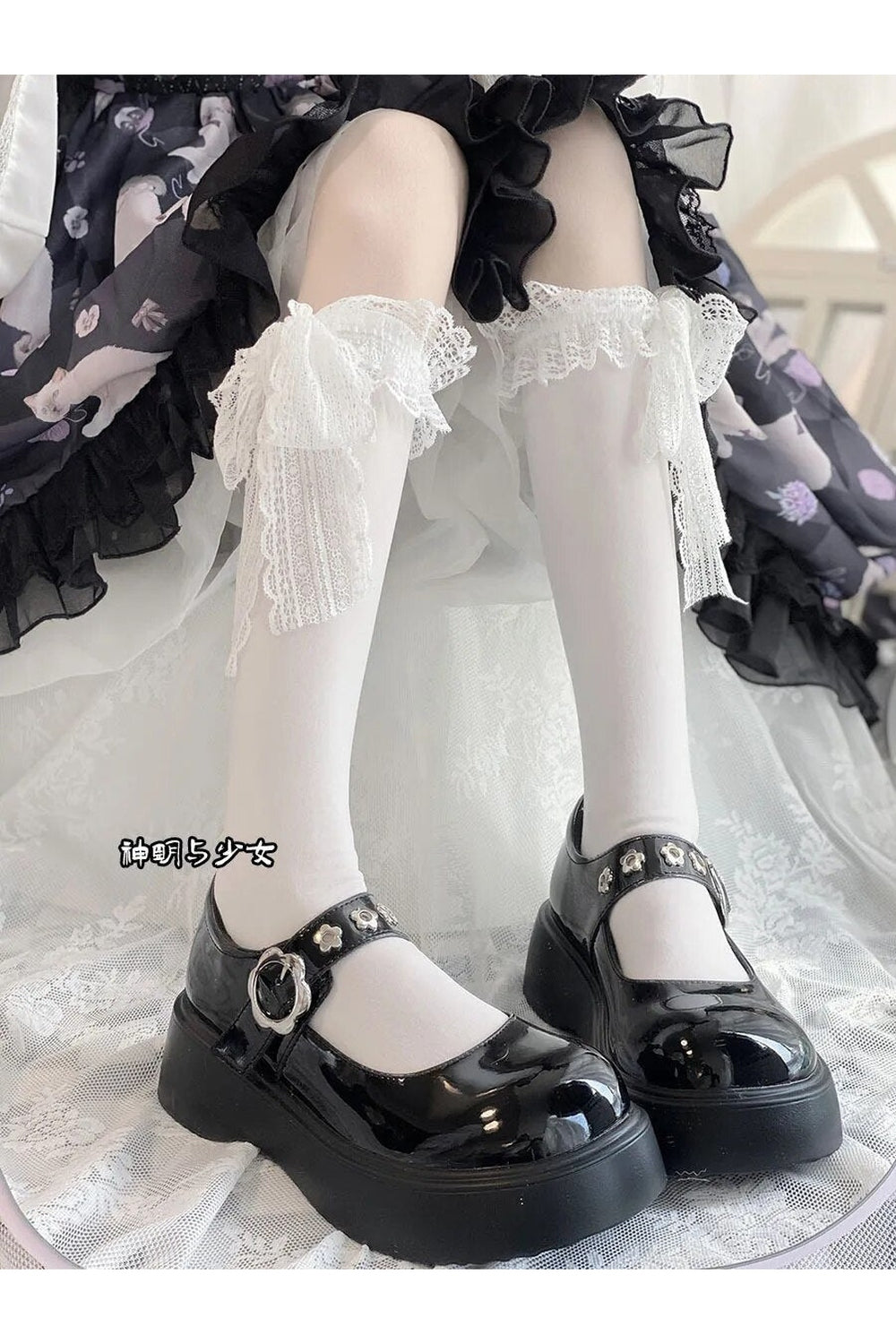 Kawaii Layered Bow Stockings