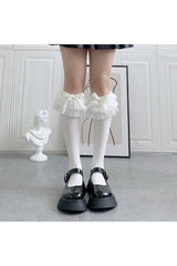 Kawaii Layered Bow Stockings