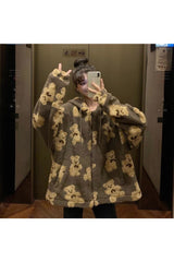 Fall Kawaii Oversize Cute Bear Hoodie