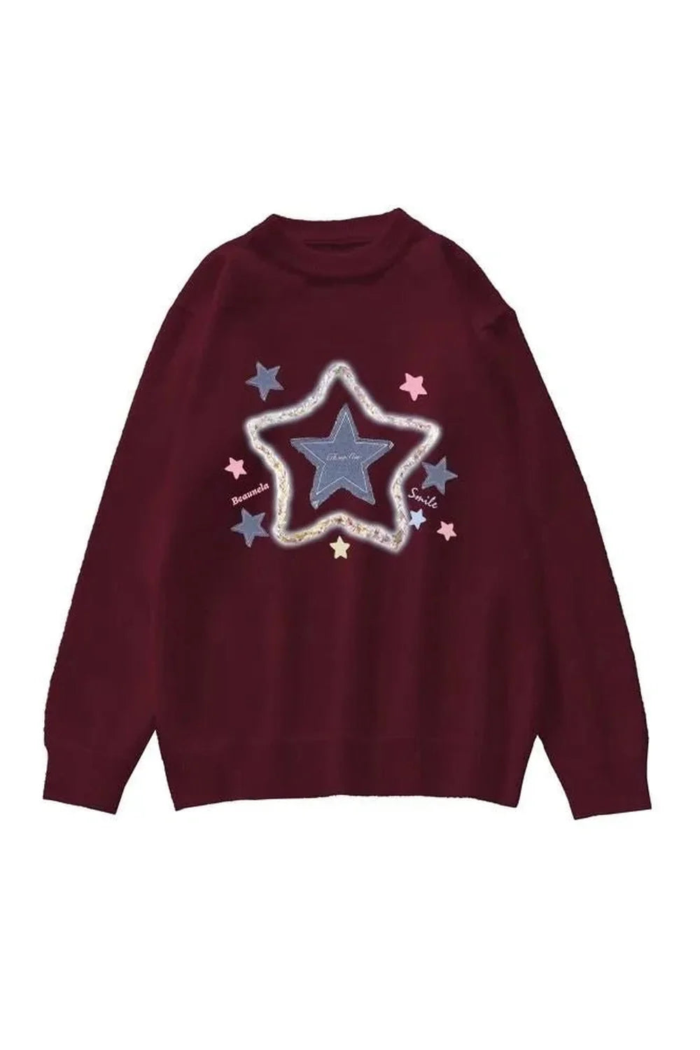 Kawaii Oversized Knit Sweatshirt