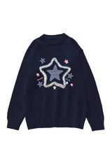 Kawaii Oversized Knit Sweatshirt