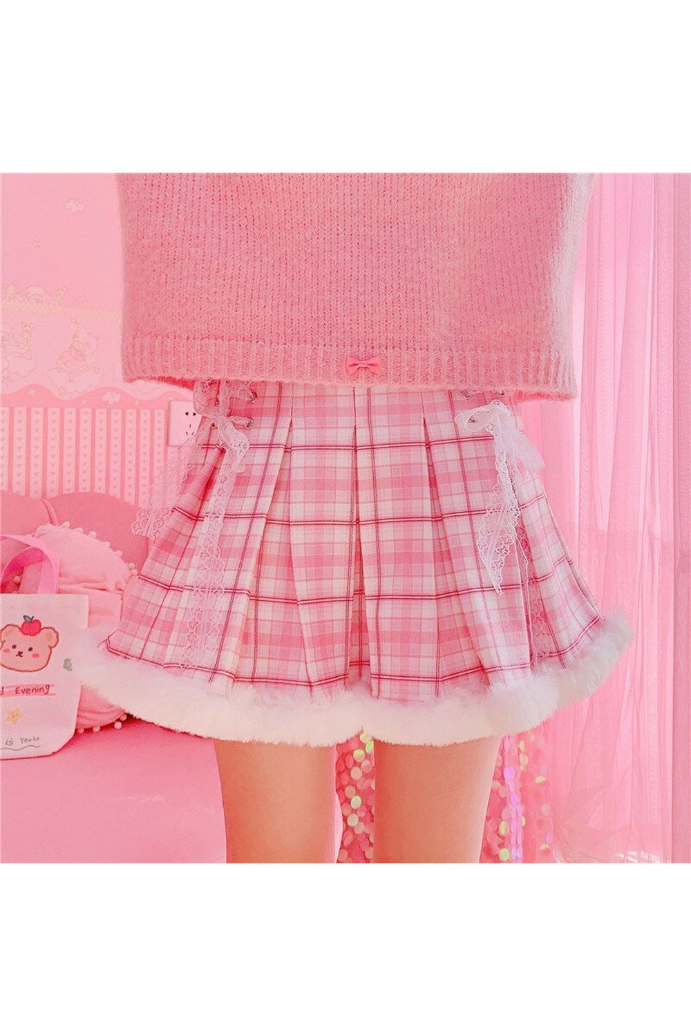 Kawaii Plaid Mini Skirt