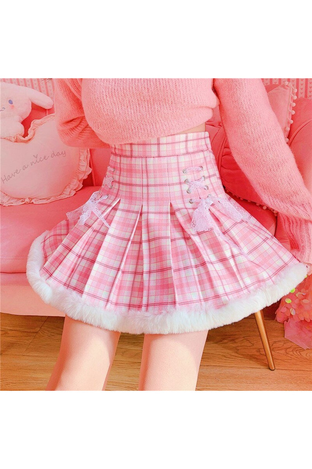 Kawaii Plaid Mini Skirt