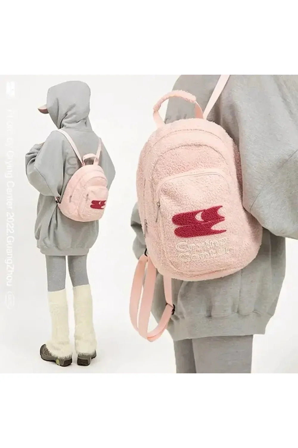 Kawaii Plush Letter Backpack