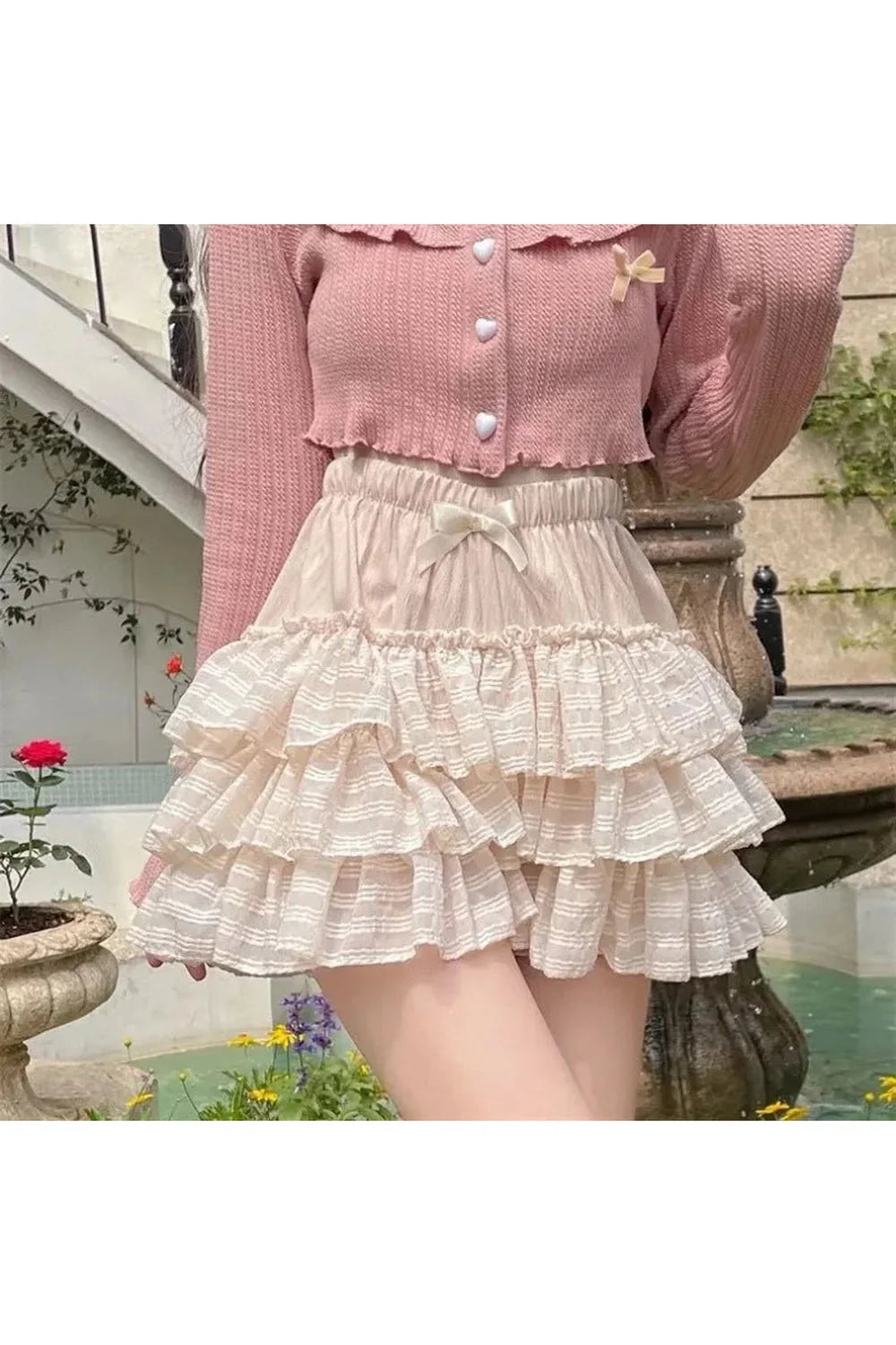 Kawaii Rüschenrock in Rosa