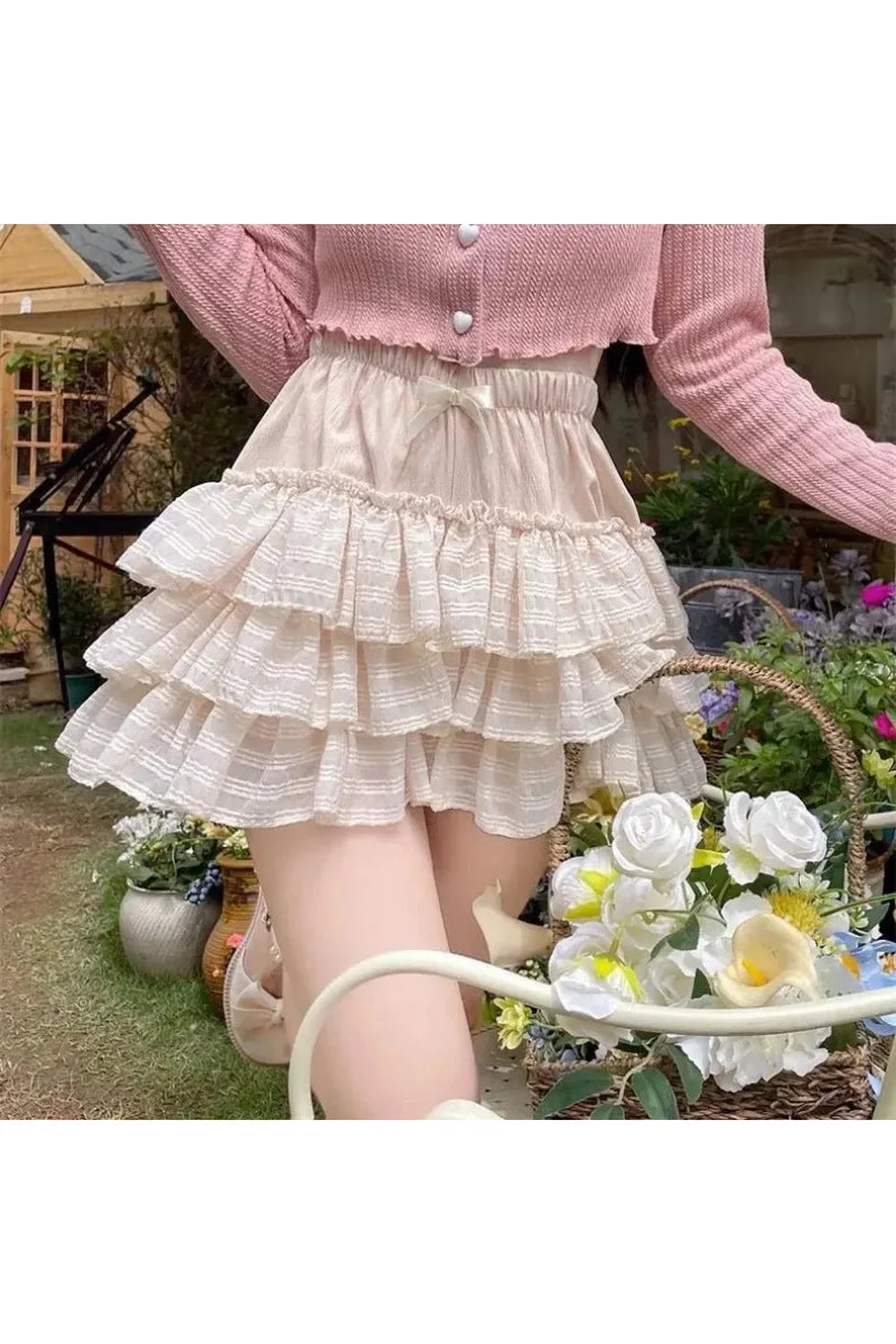 Kawaii Rüschenrock in Rosa