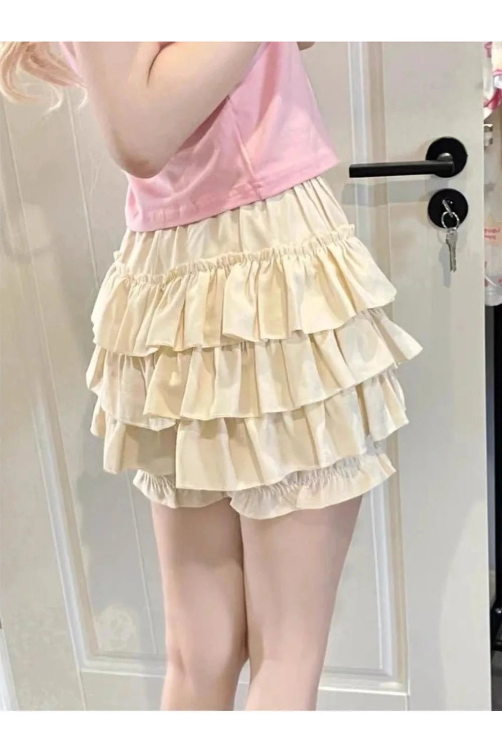 Mini-jupe à volants kawaii