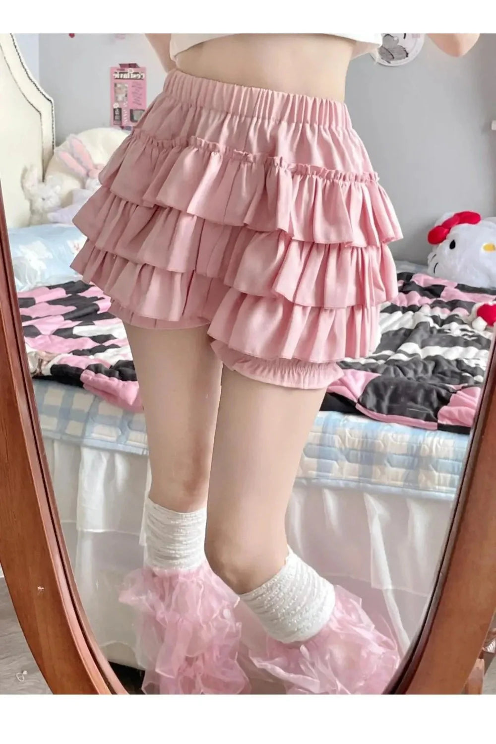 Mini-jupe à volants kawaii