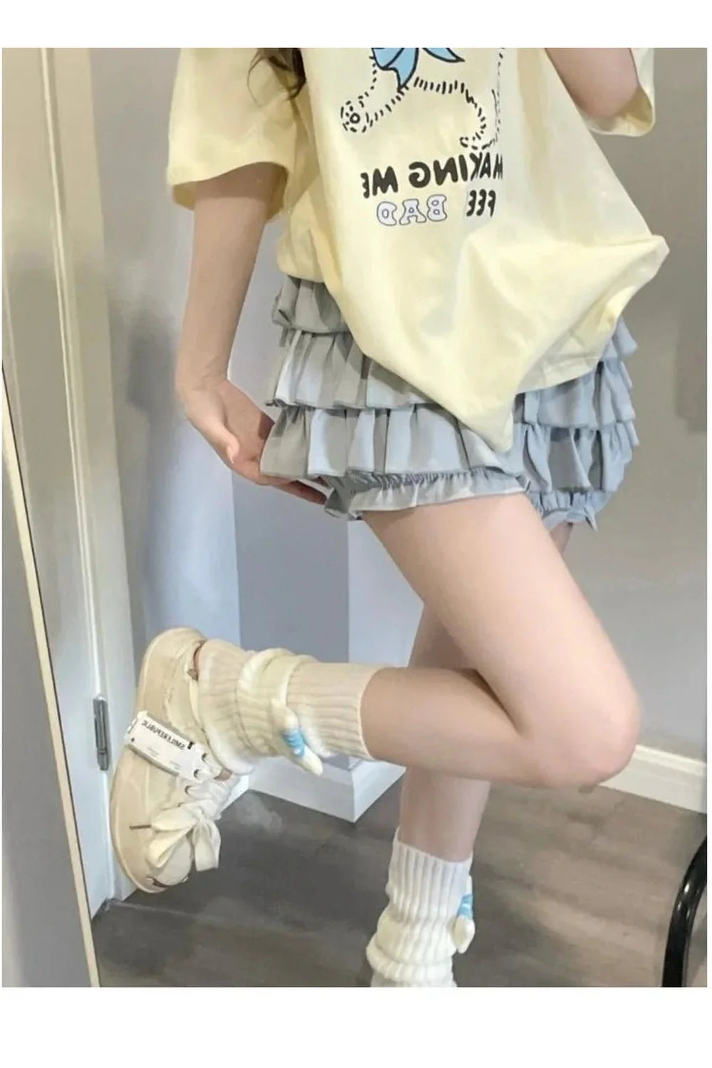 Mini-jupe à volants kawaii