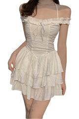 Kawaii Ruffled Strap Dress