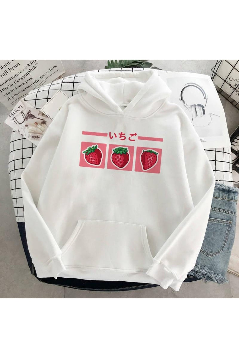 Fall Kawaii Strawberry Milk Hoodie