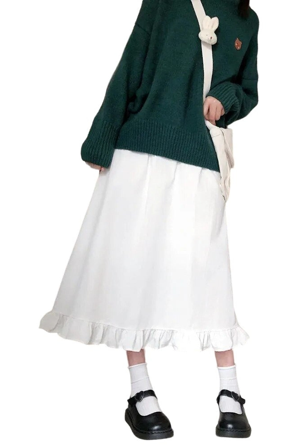 Jupe longue blanche kawaii