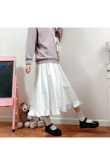 Jupe longue blanche kawaii