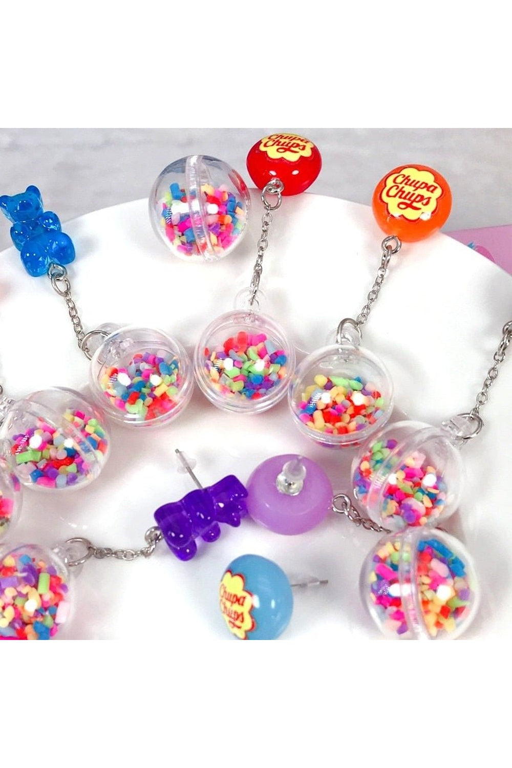 Kidcore Multicolor Candy Charms Earrings