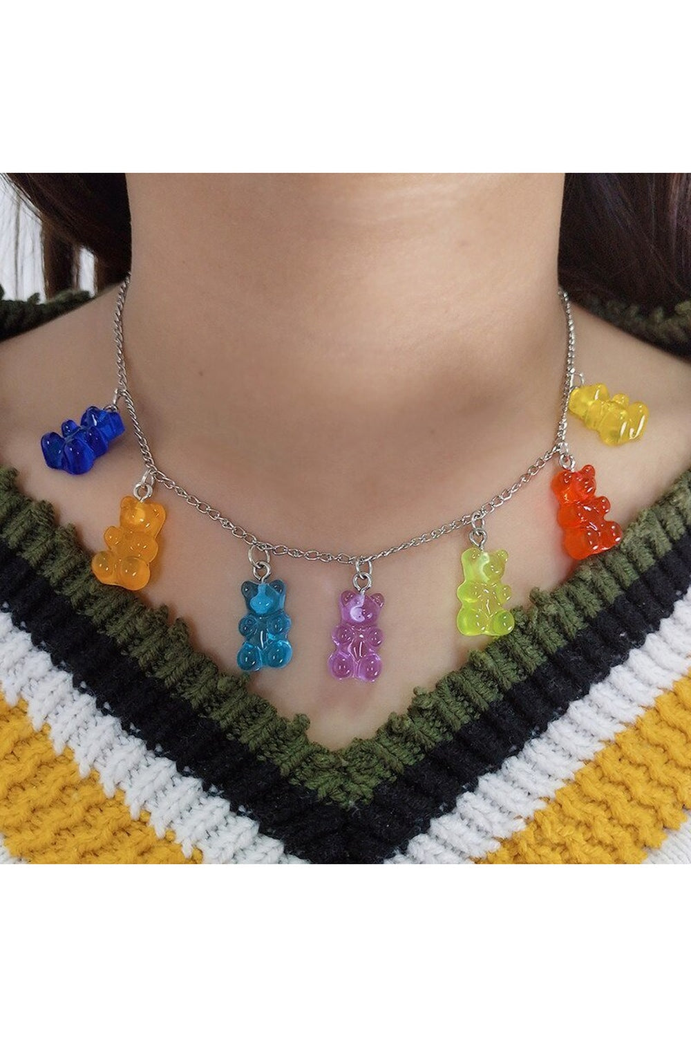 Kidcore Necklace with colorful bears