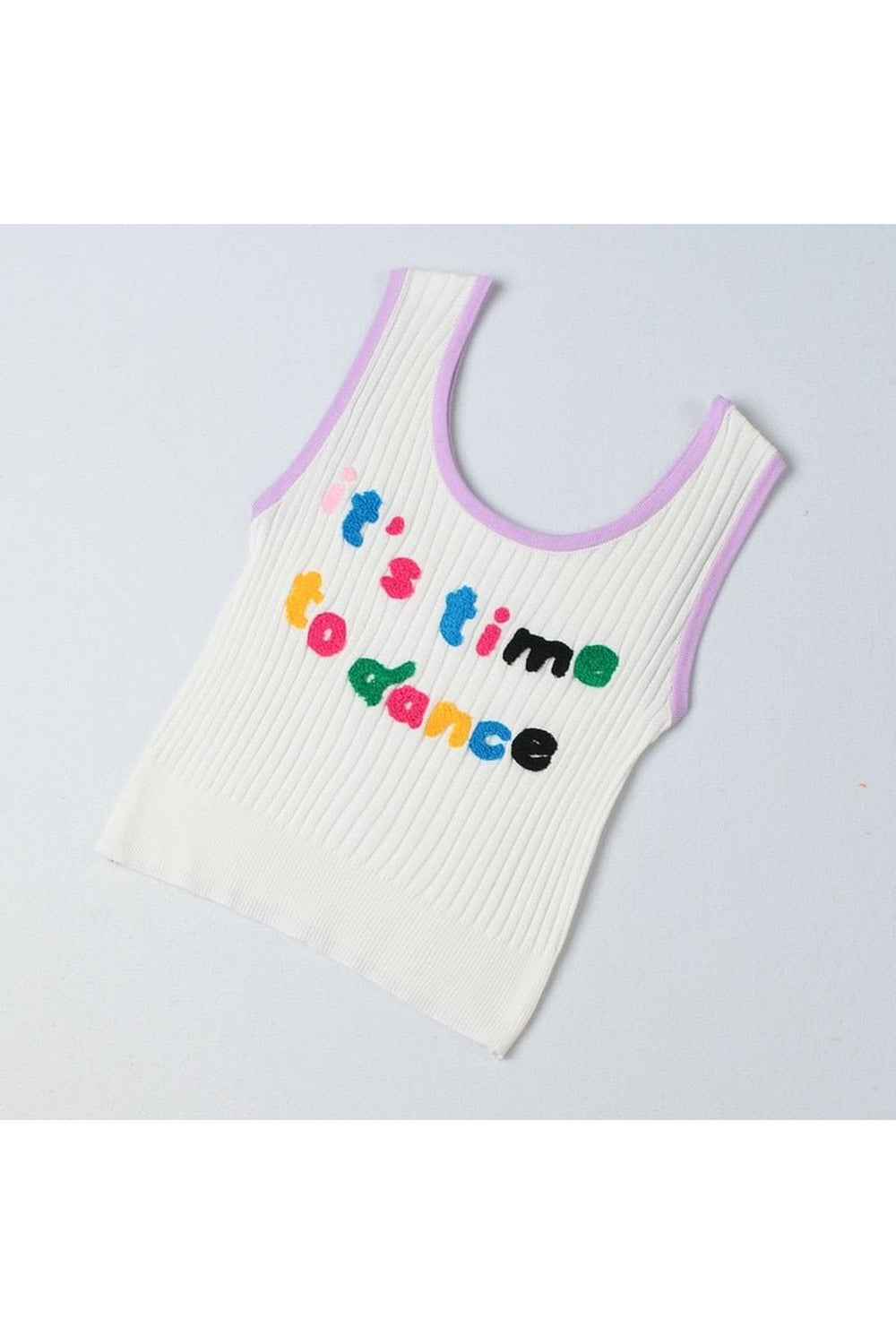 Kidcore Regenbogen-Crop-Top "IT'S TIME TO DANCE"