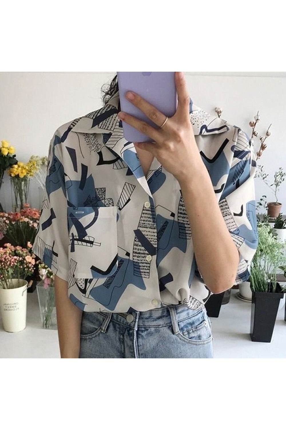 Korean Aesthetic Simple Shirt