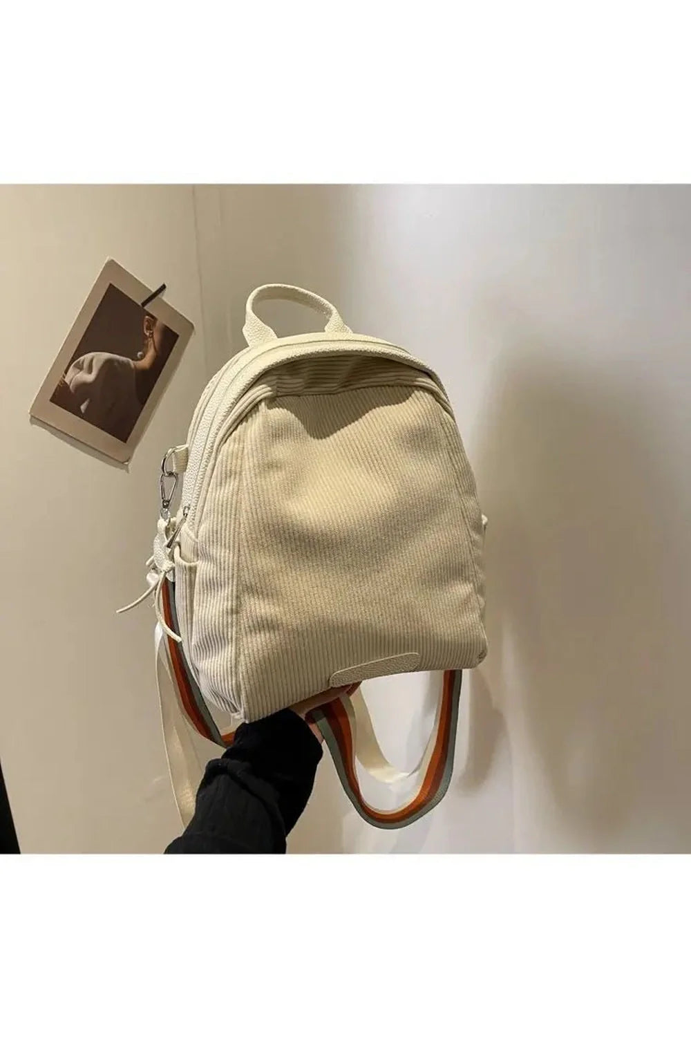 Korean Corduroy Mini Backpack