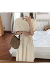 Korean Cotton Casual Dress