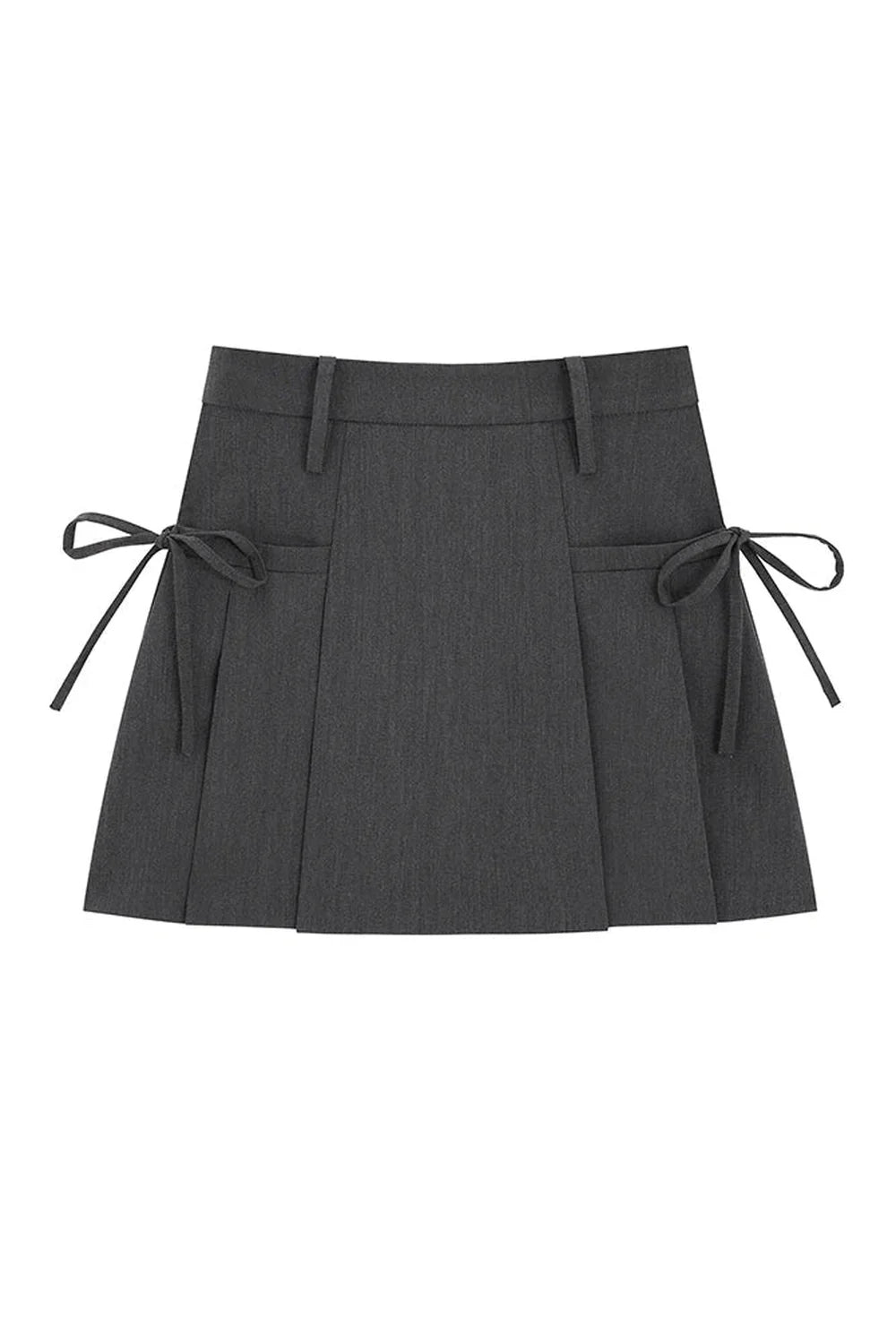 Korean Lace Up Pleated Summer Skirt