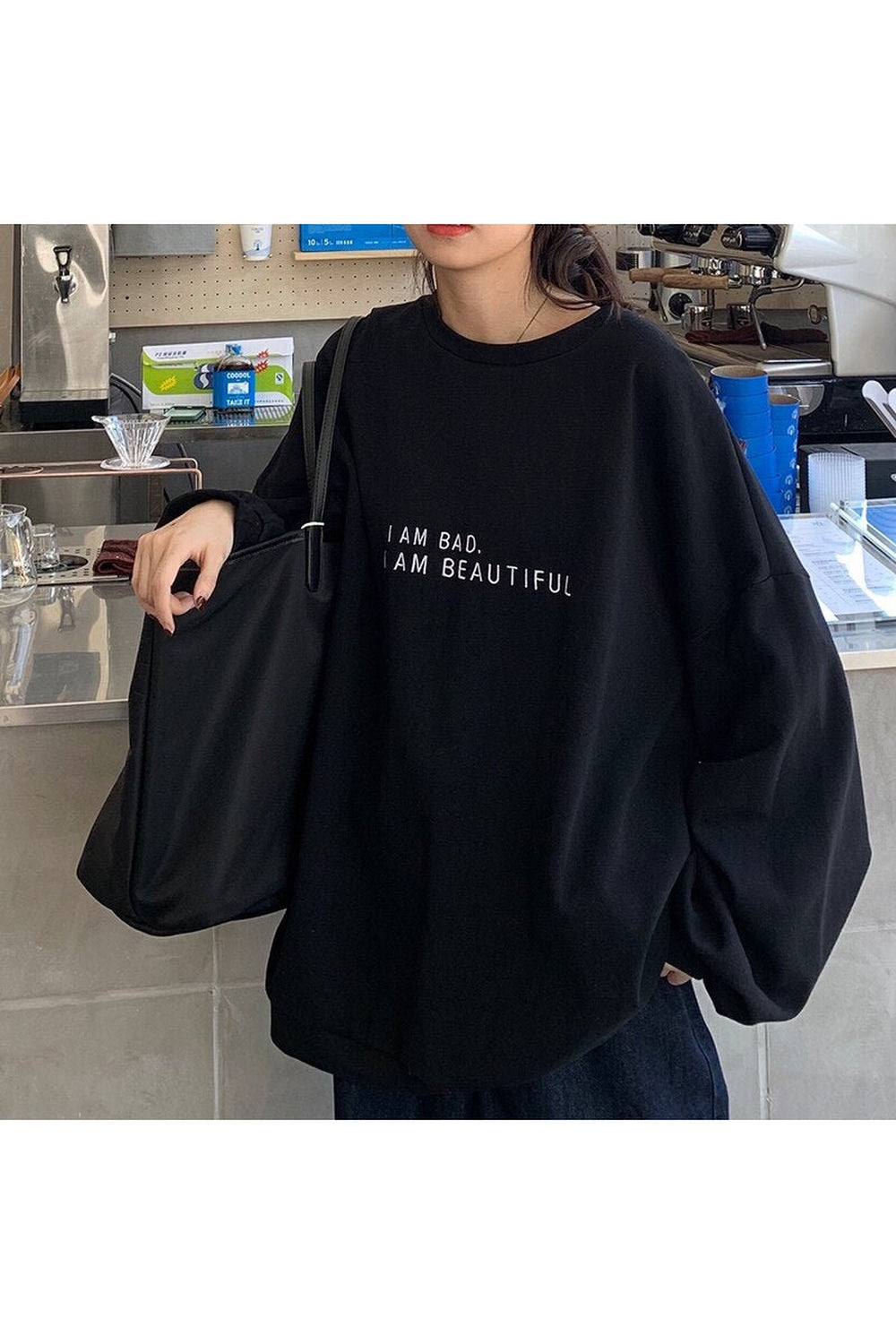 Korean Letter print sweatshirt