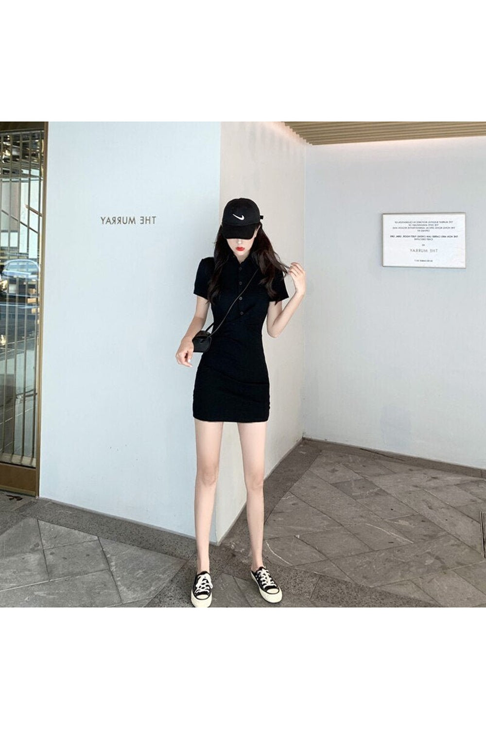 Korean Short Sleeve Cotton Dress