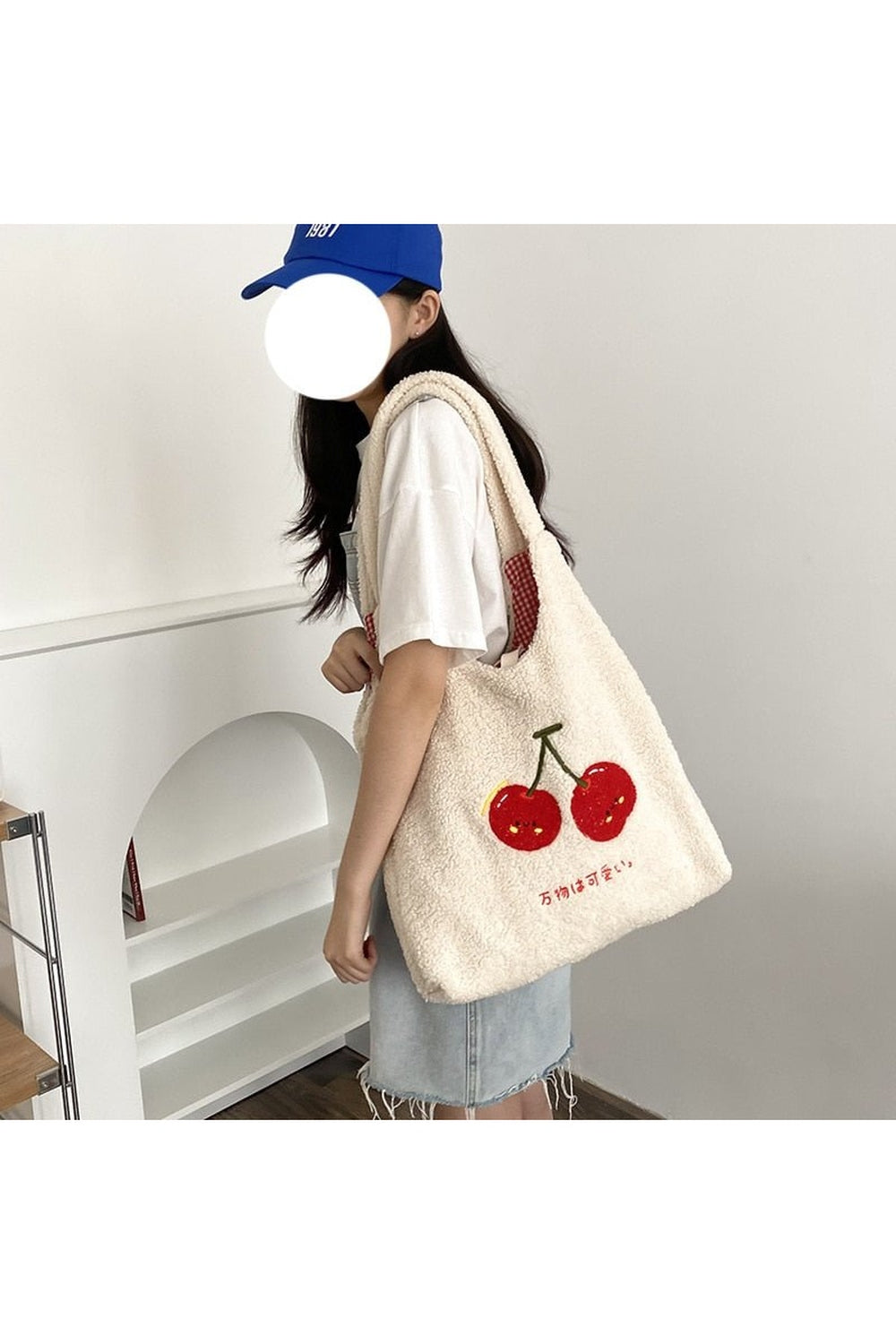 Korean Softie Plush Cherry Shoulder Bag