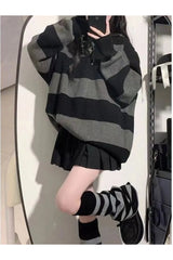 Fall Korean Stripe Knit Sweater