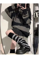 Fall Korean Stripe Knit Sweater