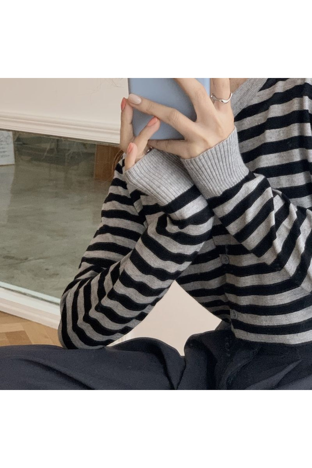 Fall Korean Striped Sweater