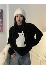 Fall Korean Style Cute Cat Sweater