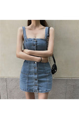 Korean Style Denim Dress