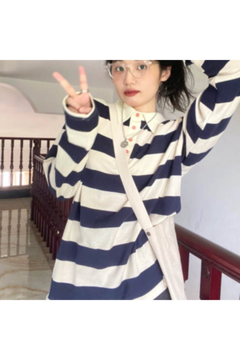 Korean Style Striped T-shirt