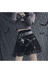 Spitzenbandage-Rock mit hoher Taille
