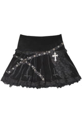 Spitzenbandage-Rock mit hoher Taille