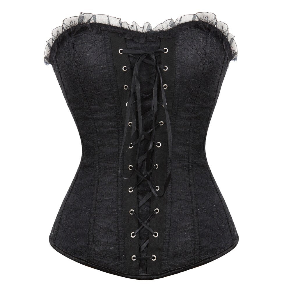 Lace Cover Overbust Corset