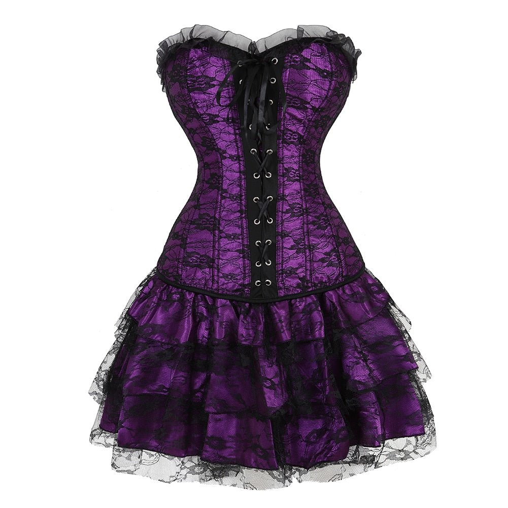 Lace Cover Overbust Corset