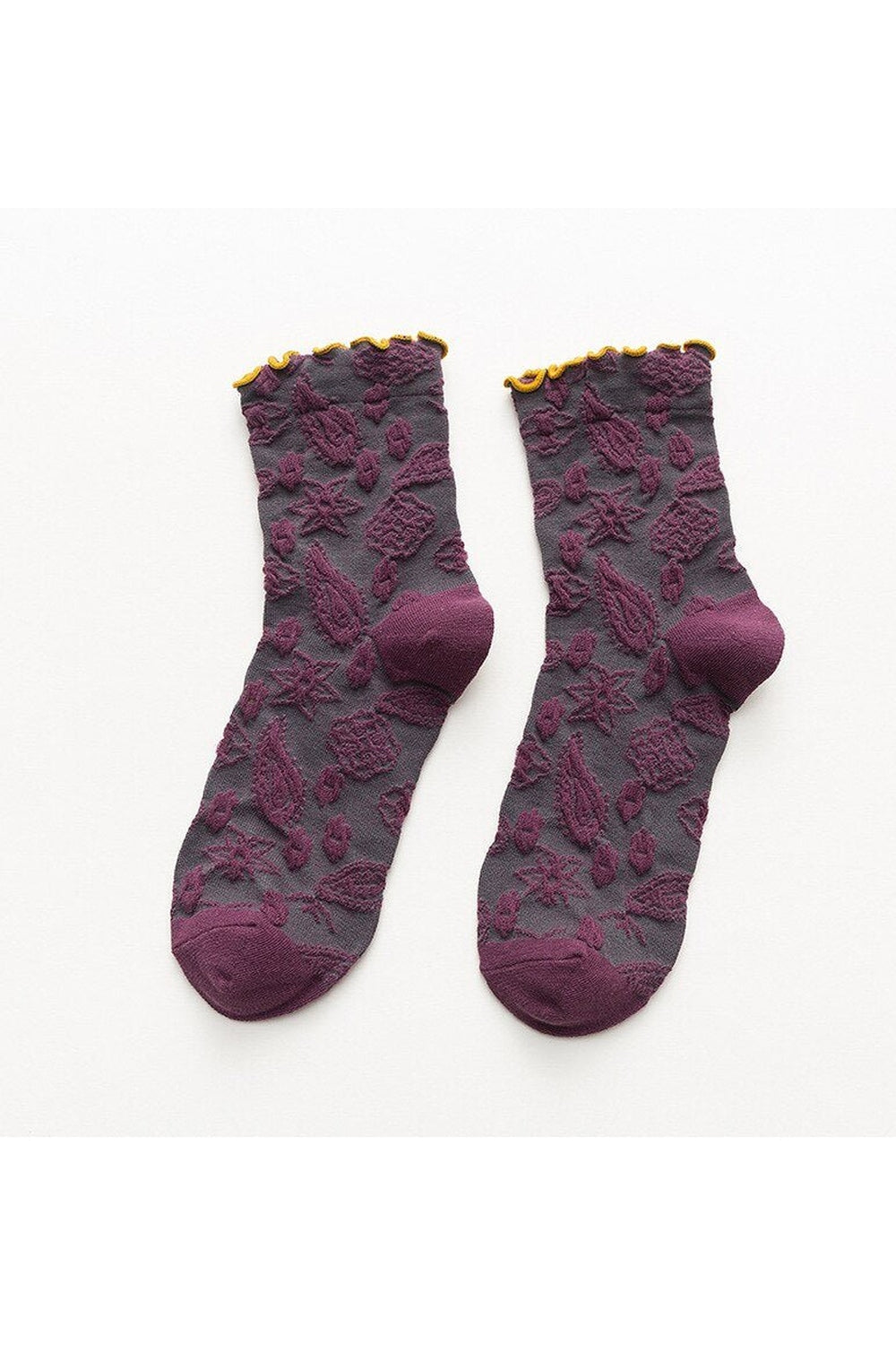 Lace Ruffle Embroidery Socks