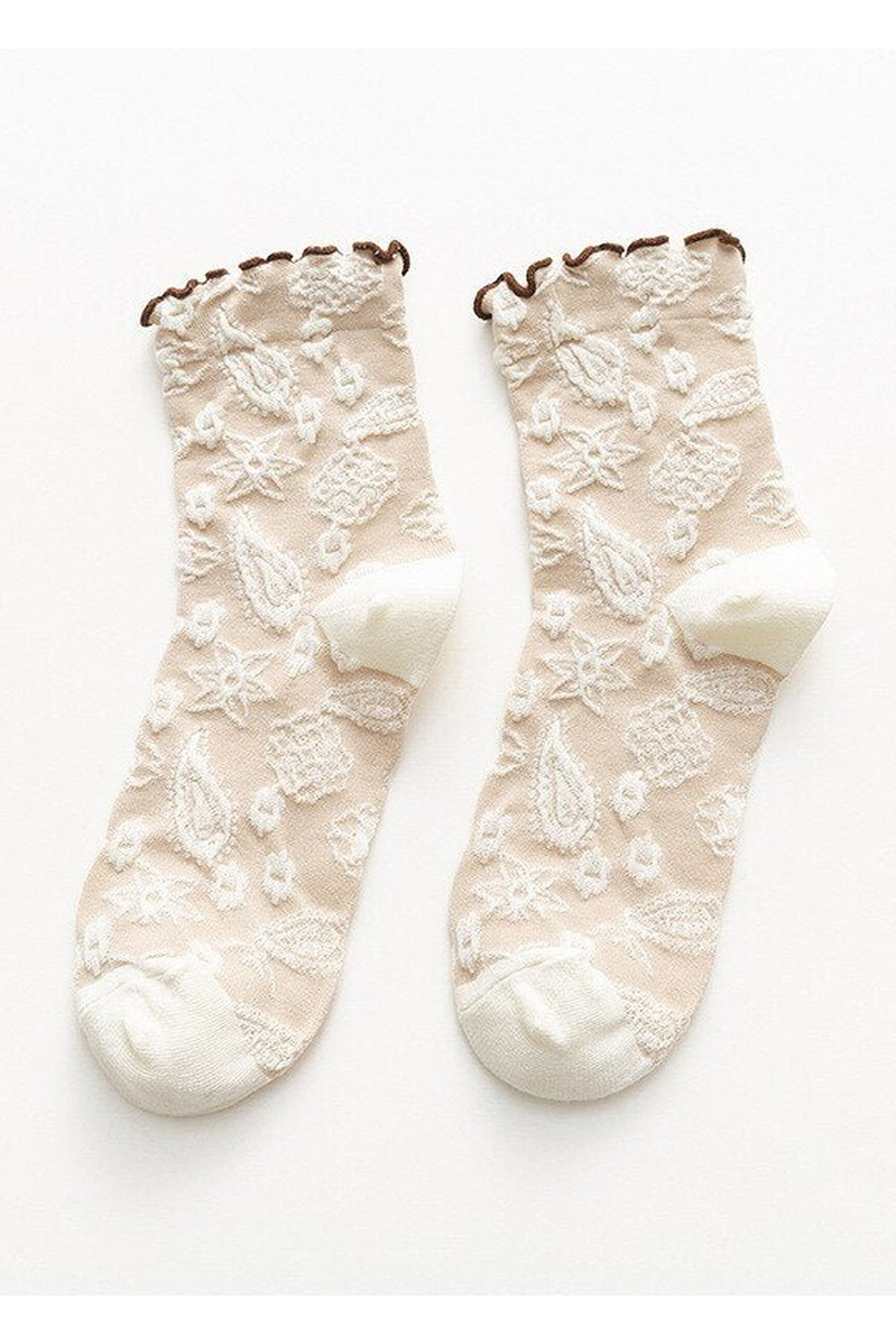 Lace Ruffle Embroidery Socks