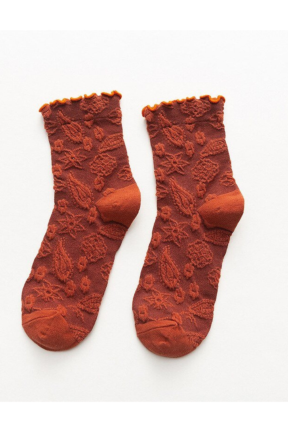 Lace Ruffle Embroidery Socks