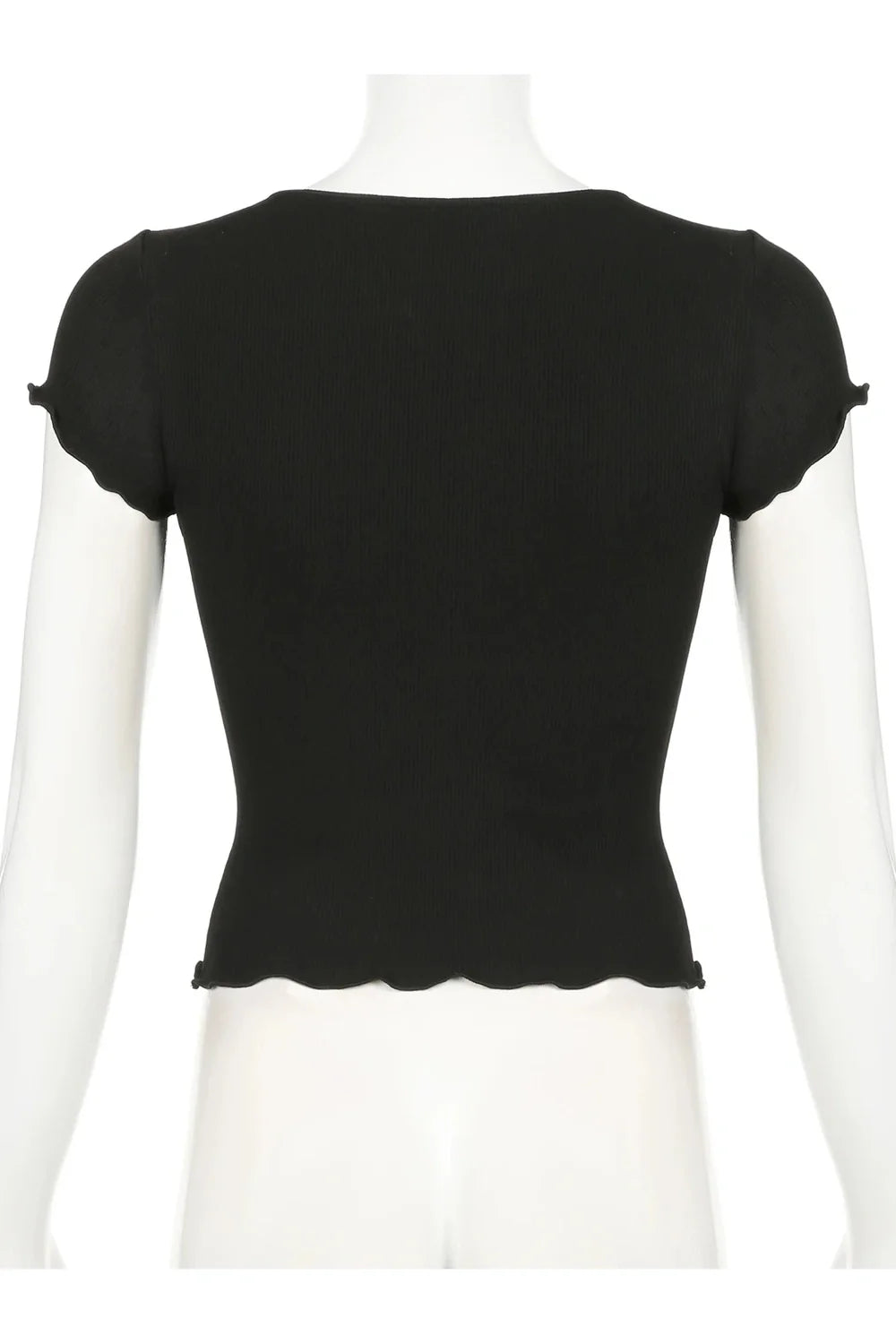 Lace Trim Gothic Crop Top