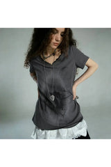 Layered Gothic Lace Trim T-Shirt