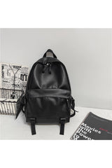 Leather Rucksack School Backpack