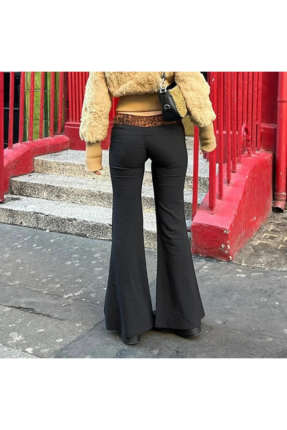 Leopard Print Flared Pants