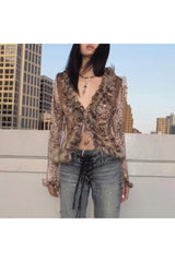 Leopard Print Fur Shirt