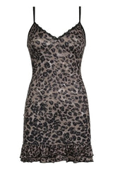 Leopard Spaghetti Strap Dress