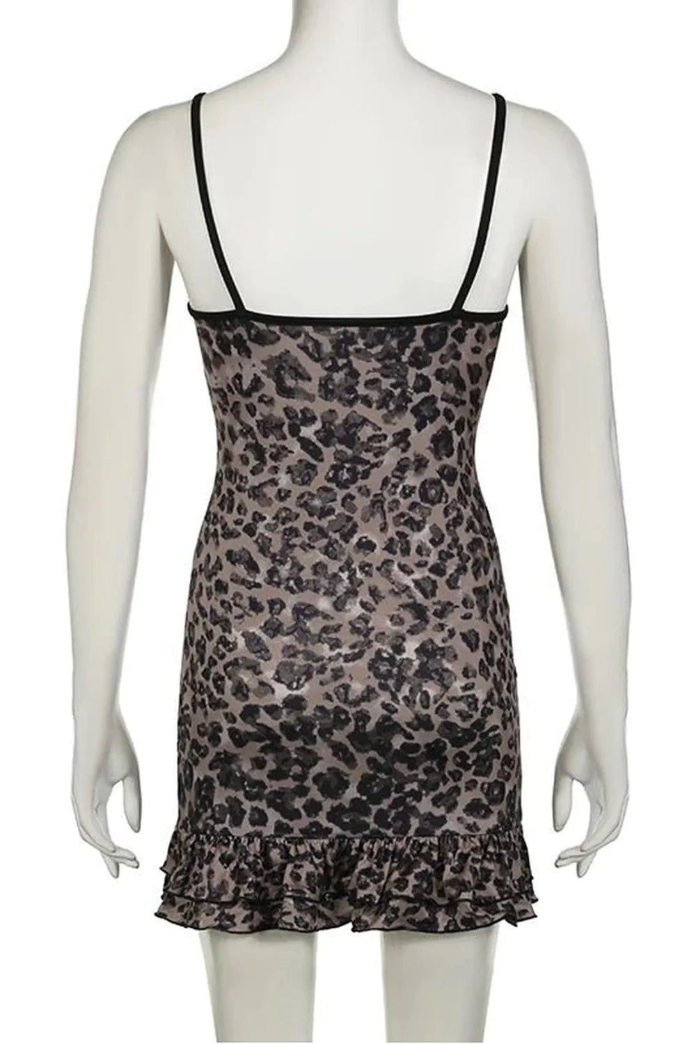 Leopard Spaghetti Strap Dress