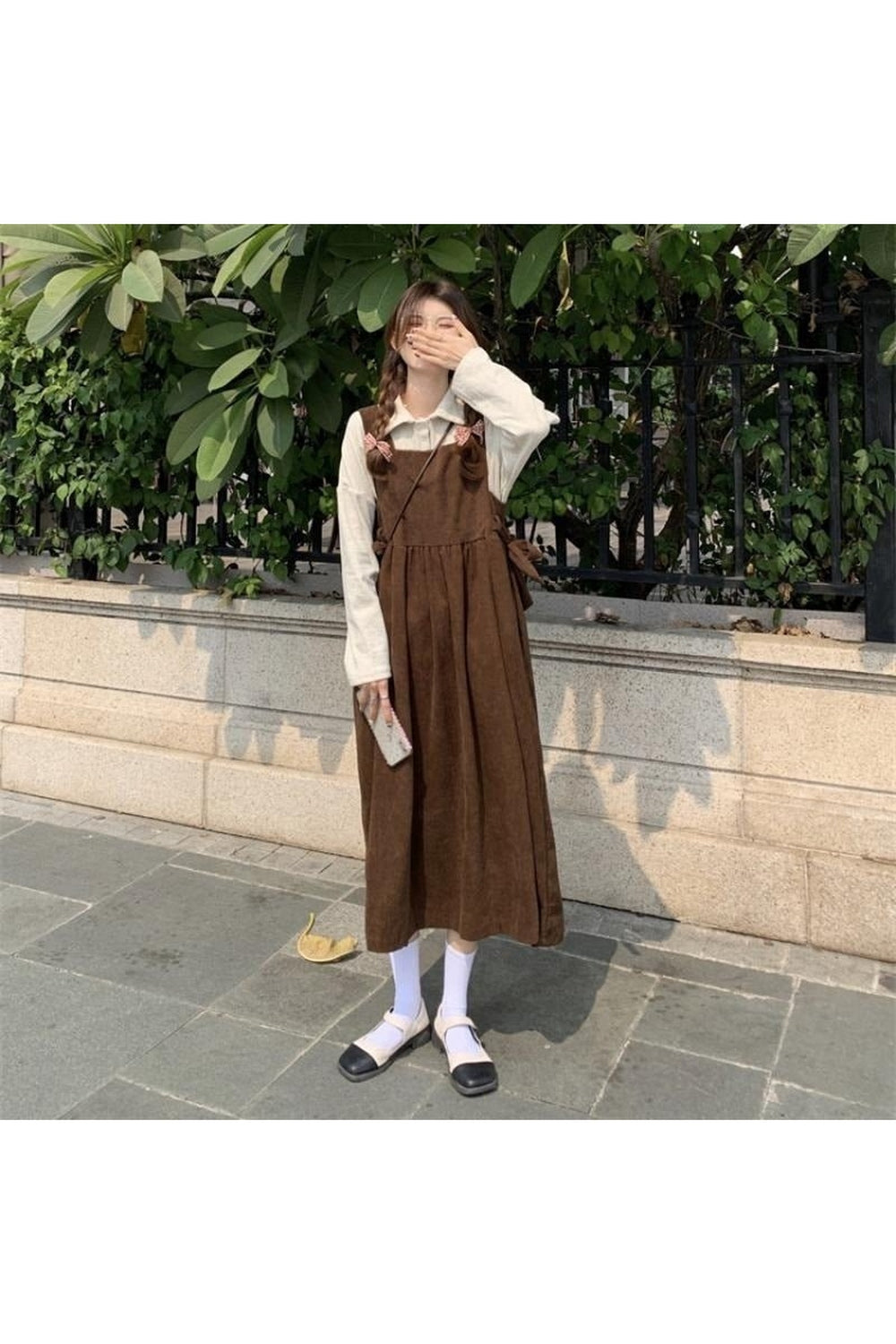 Light Academia Retro Midi Dress