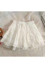 Mini-jupe blanche kawaii